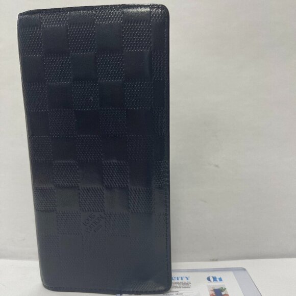 LOUIS VUITTON Damier Infini Portefeuille Bifold Wallet - Black - Preowned - Picture 2 of 13
